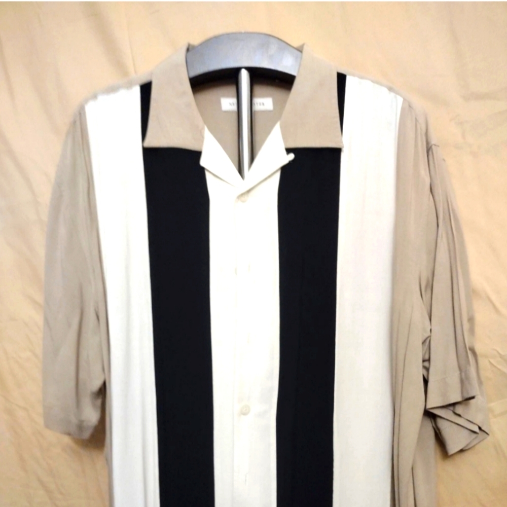 Striped 2 Extra Large Short Sleeve Shirt